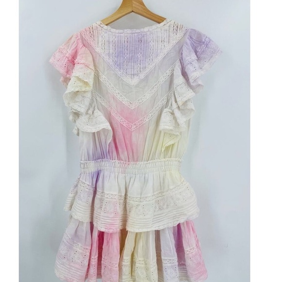 LoveShackFancy Multicolor Ruffle Mini Dress - Picture 2 of 4